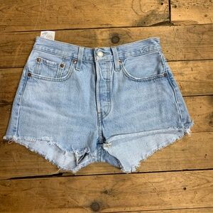 Levi's Blue Jean Shorts Distressed Cut-Off Style